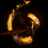 Gold Flow by TheFlowFX.com on DragonStaff. Photo by Spinferno Fire and Photography.